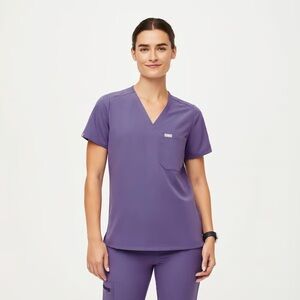 Figs Size S Catarina One-Pocket Top - Amethyst